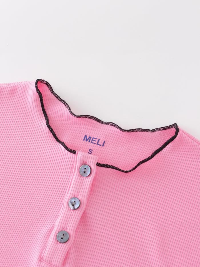 Meli Overlock Stitched Henley