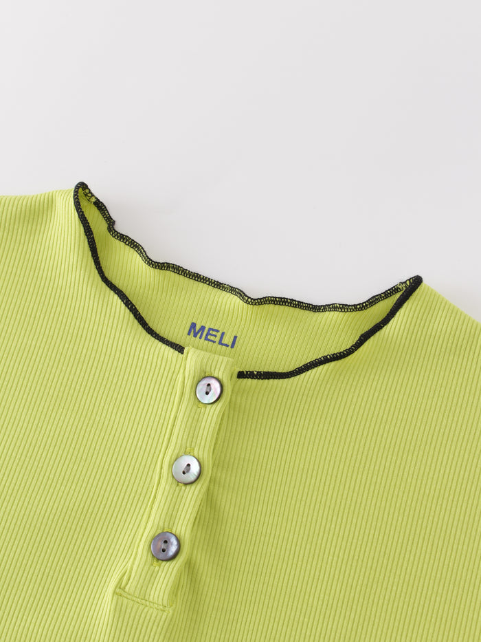 Meli Overlock Stitched Henley