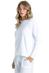 Hardtail Ribbed Long Sleeve Float Hem Crew T-Shirt